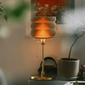 Big Brown Lamp Large Ceramic Table Lamp Earthy Neutral Bedside Light Glenbrookhome