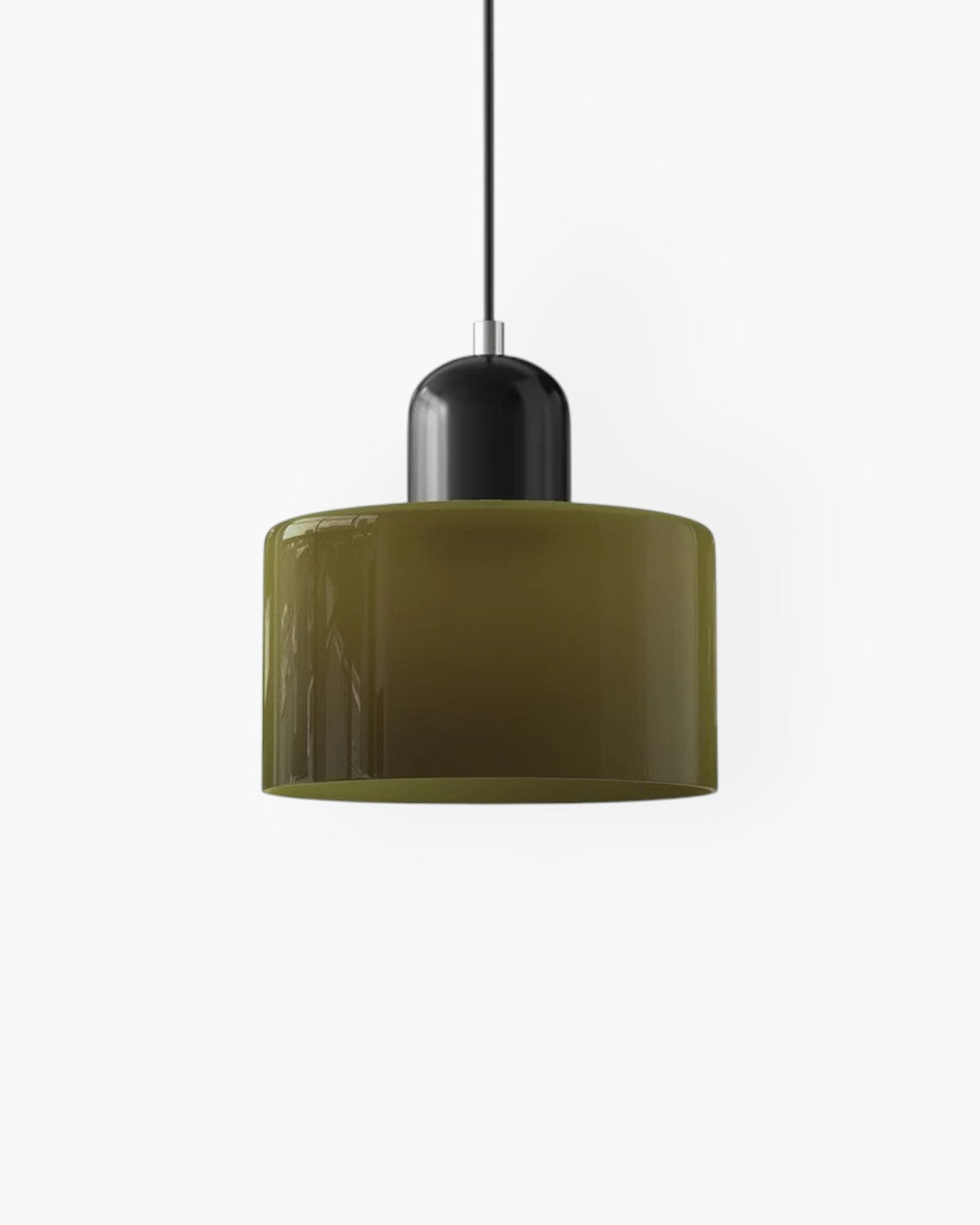 Modern Glass Cylinder Pendant 1-Light