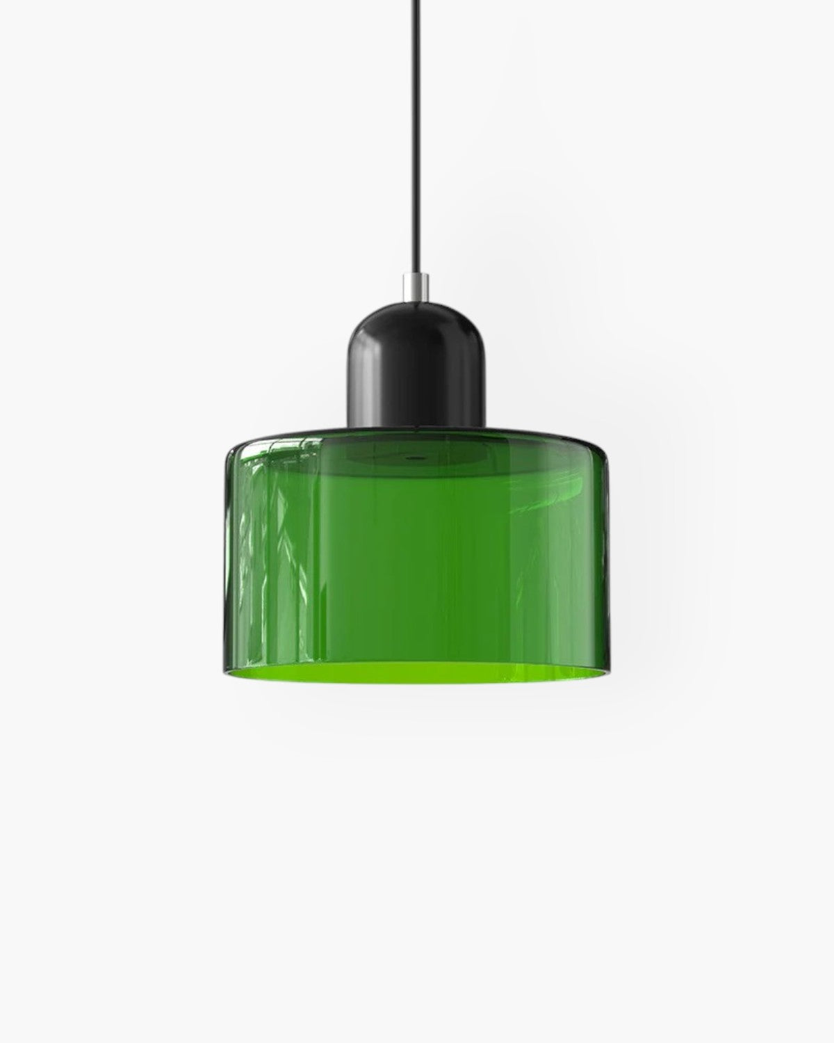 Modern Glass Cylinder Pendant 1-Light
