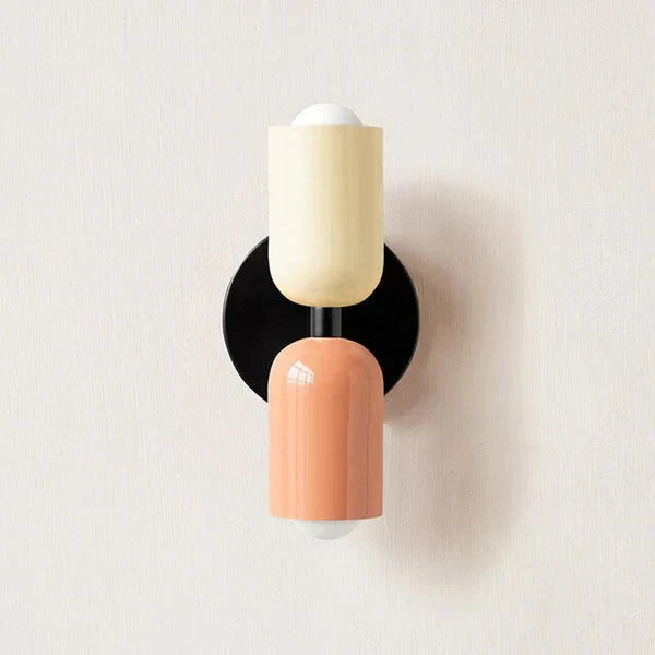 Modern Metal Cylinder LED Wall Sconce 2-Light