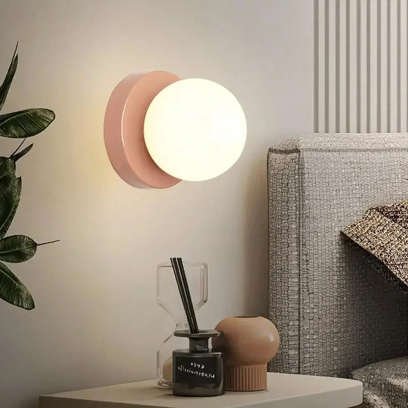 Nordic Glass Globe Wall Sconce LED 1-Light