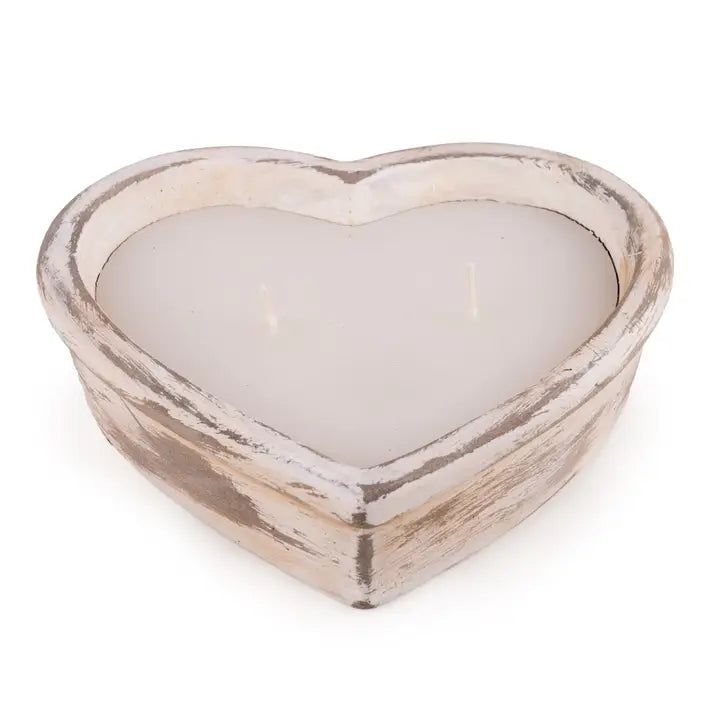 Rustic Stone Heart Candle Scented Home Decor Gift