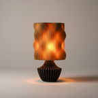 Mocha Ceramic Table Lamp Warm Boho Aesthetic Bedroom Home Decor