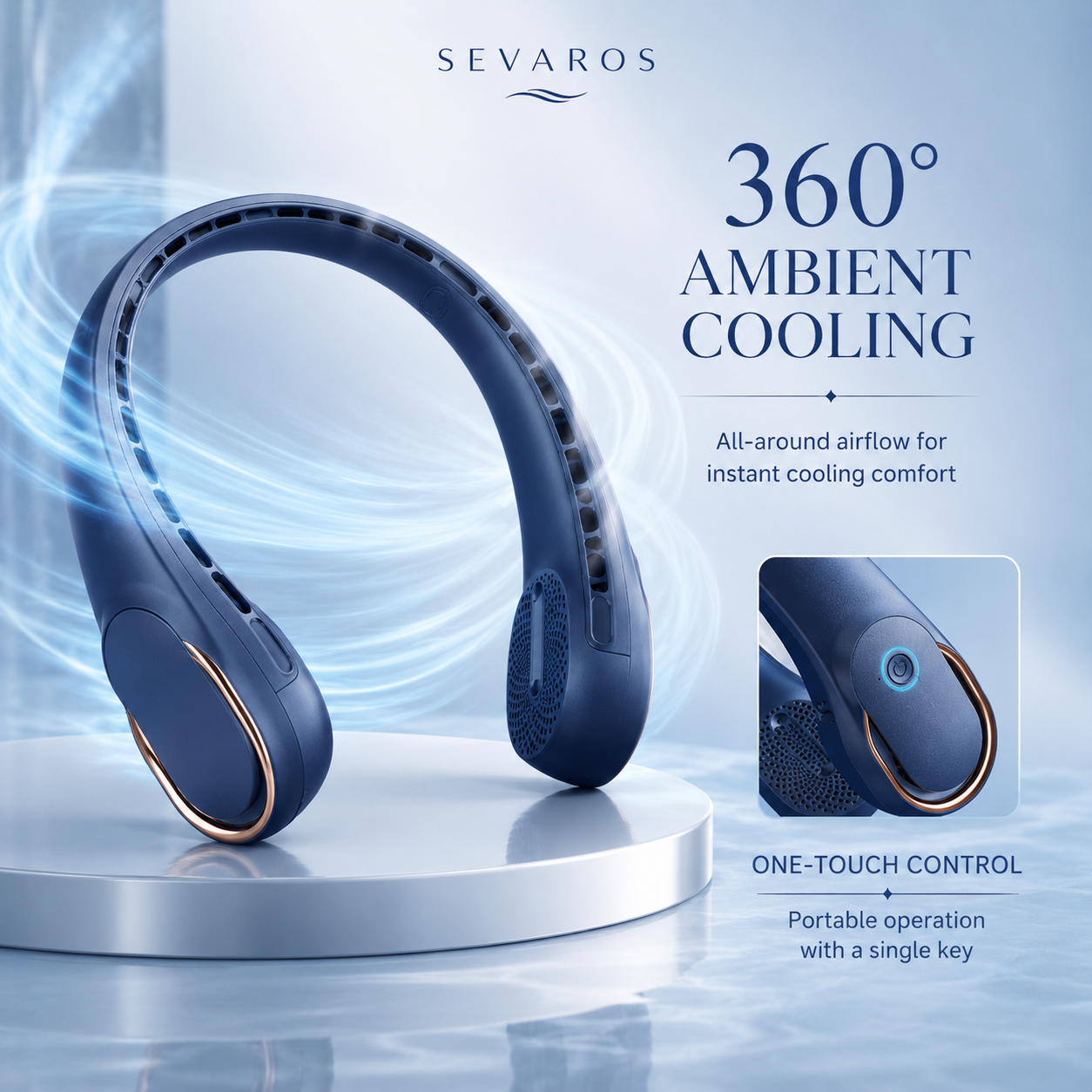 ArcticFlow Portable Neck Fan Rechargeable 4000mAh