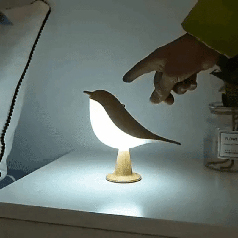 Bird Table Lamp LED Glowing Night Light Decorative Animal Desk Lamp for Bedroom