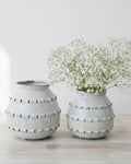 White Ceramic Deke Vase Elegant Home Decor