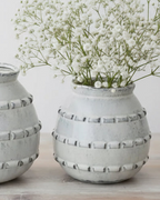 White Ceramic Deke Vase Elegant Home Decor