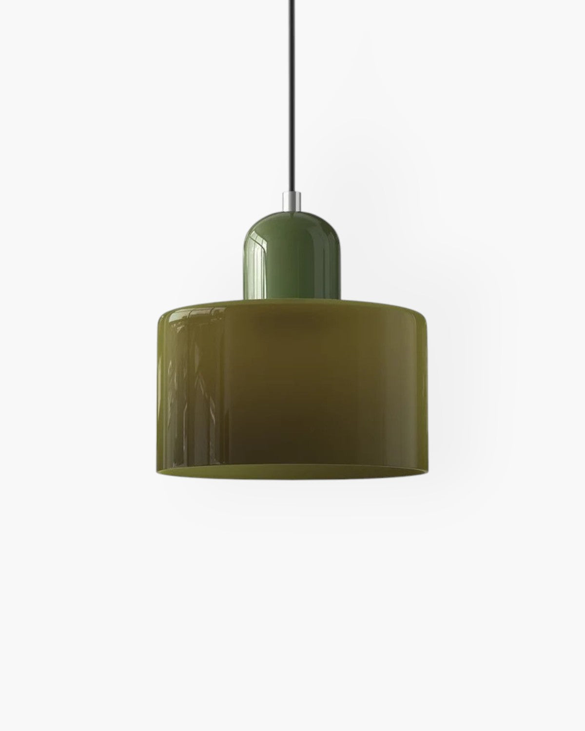 Modern Glass Cylinder Pendant 1-Light