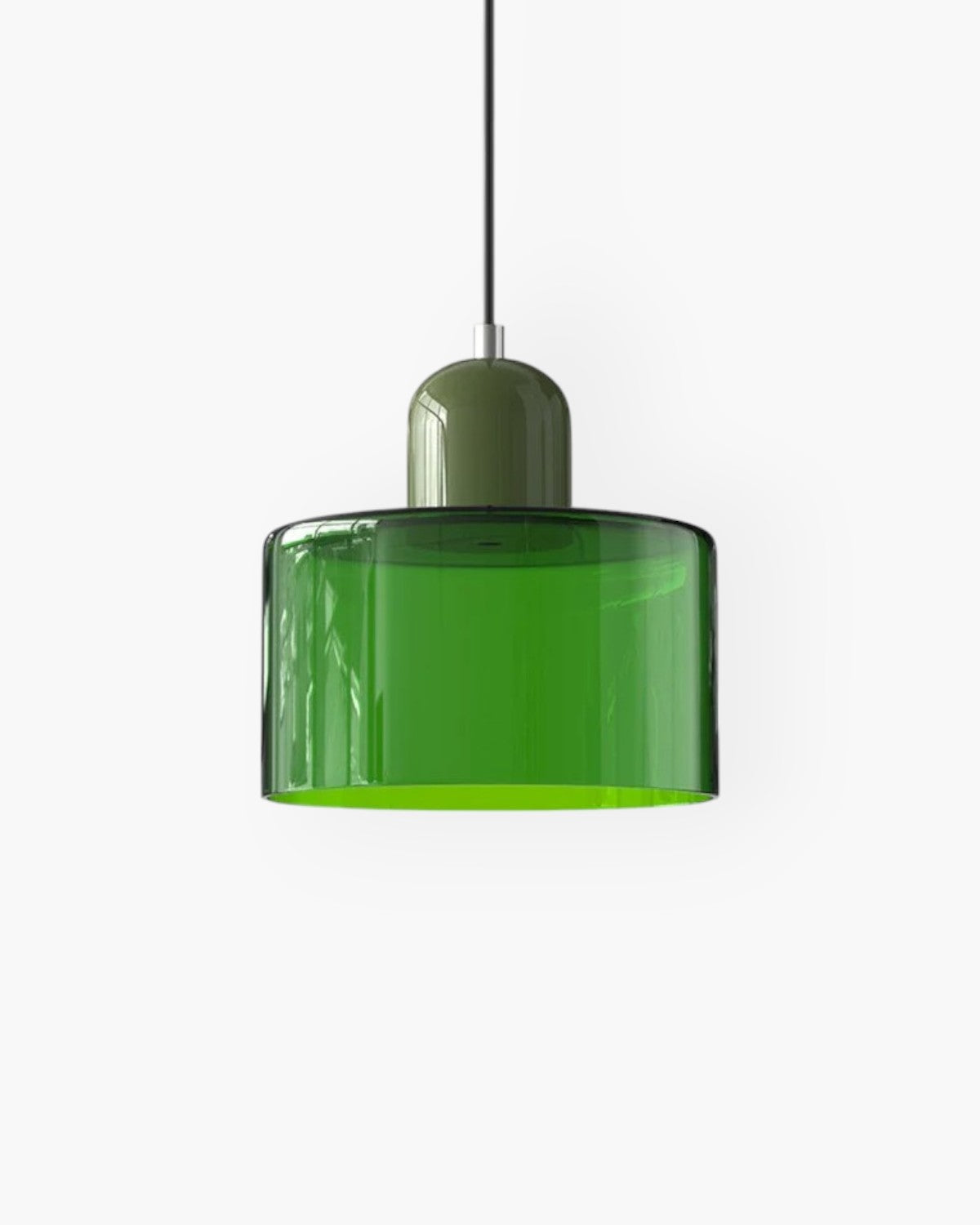 Modern Glass Cylinder Pendant 1-Light