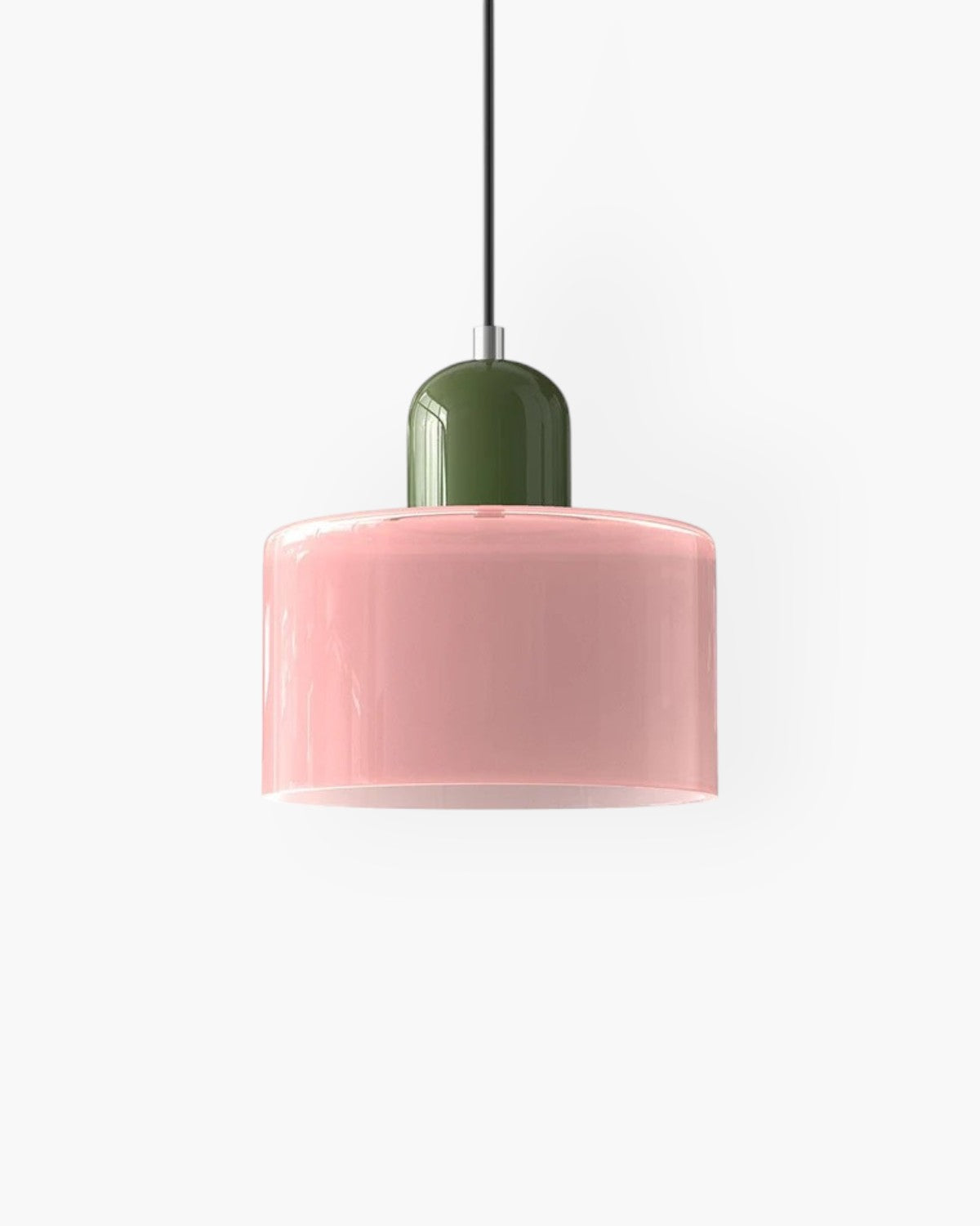 Modern Glass Cylinder Pendant 1-Light