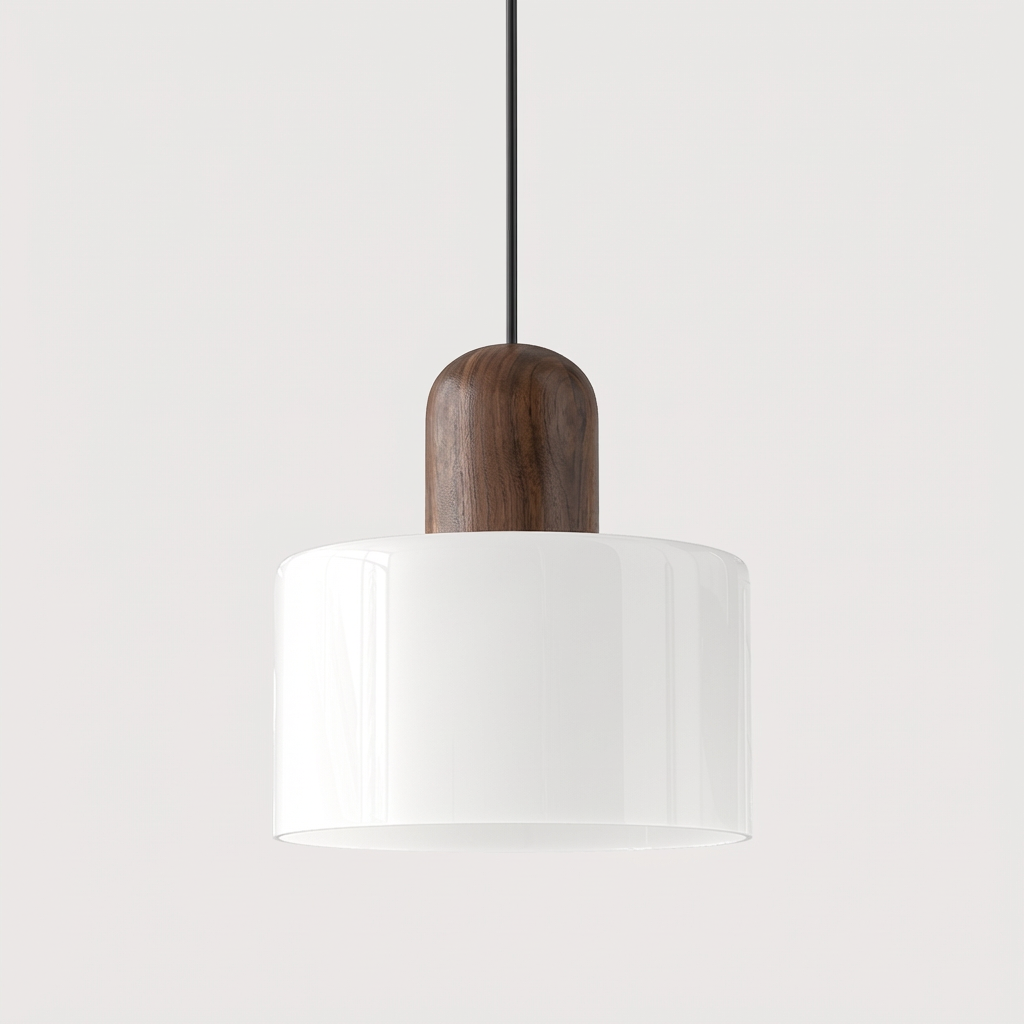 Bauhaus Glass Cylinder Pendant Light LED 1-Light