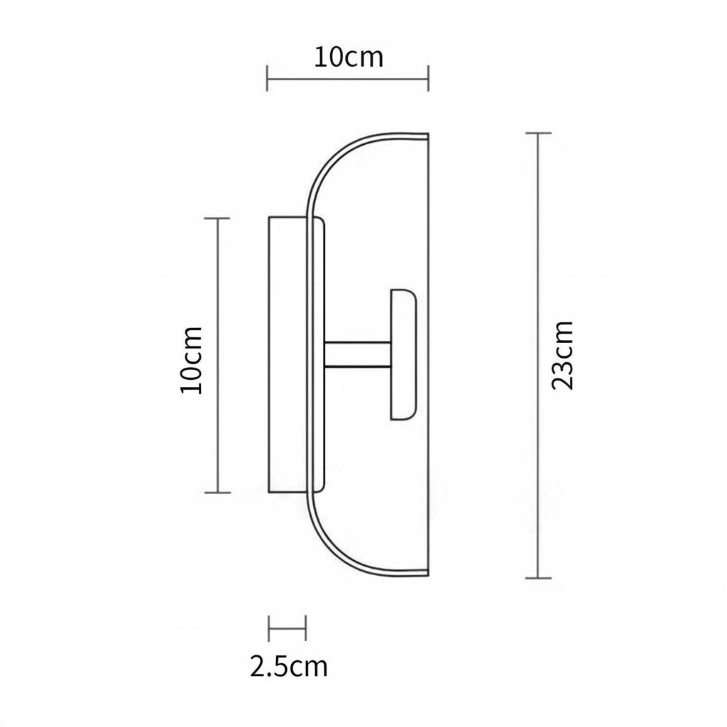Minimalist Brass & Glass Round Wall Sconce LED 1-Light