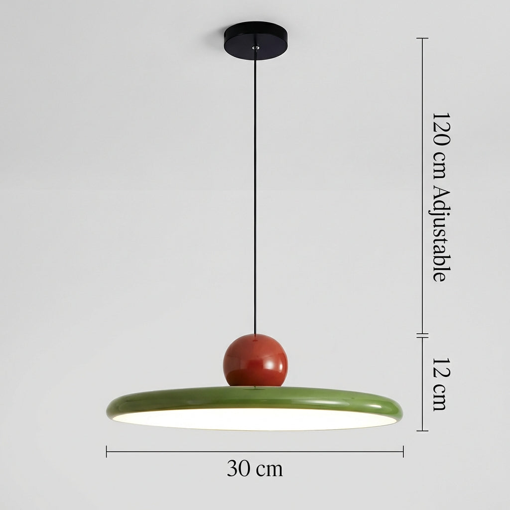 Modern Disc LED Plug-in Pendant Light 1-Light