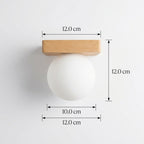 Nordic Glass Globe Wall Sconce LED 1-Light