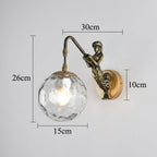 Vintage Glass Globe 1-Light Mermaid Wall Sconce