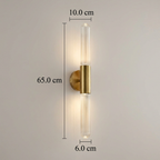 Nordic Water-Ripple Glass Brass Wall Sconce LED 1-Light