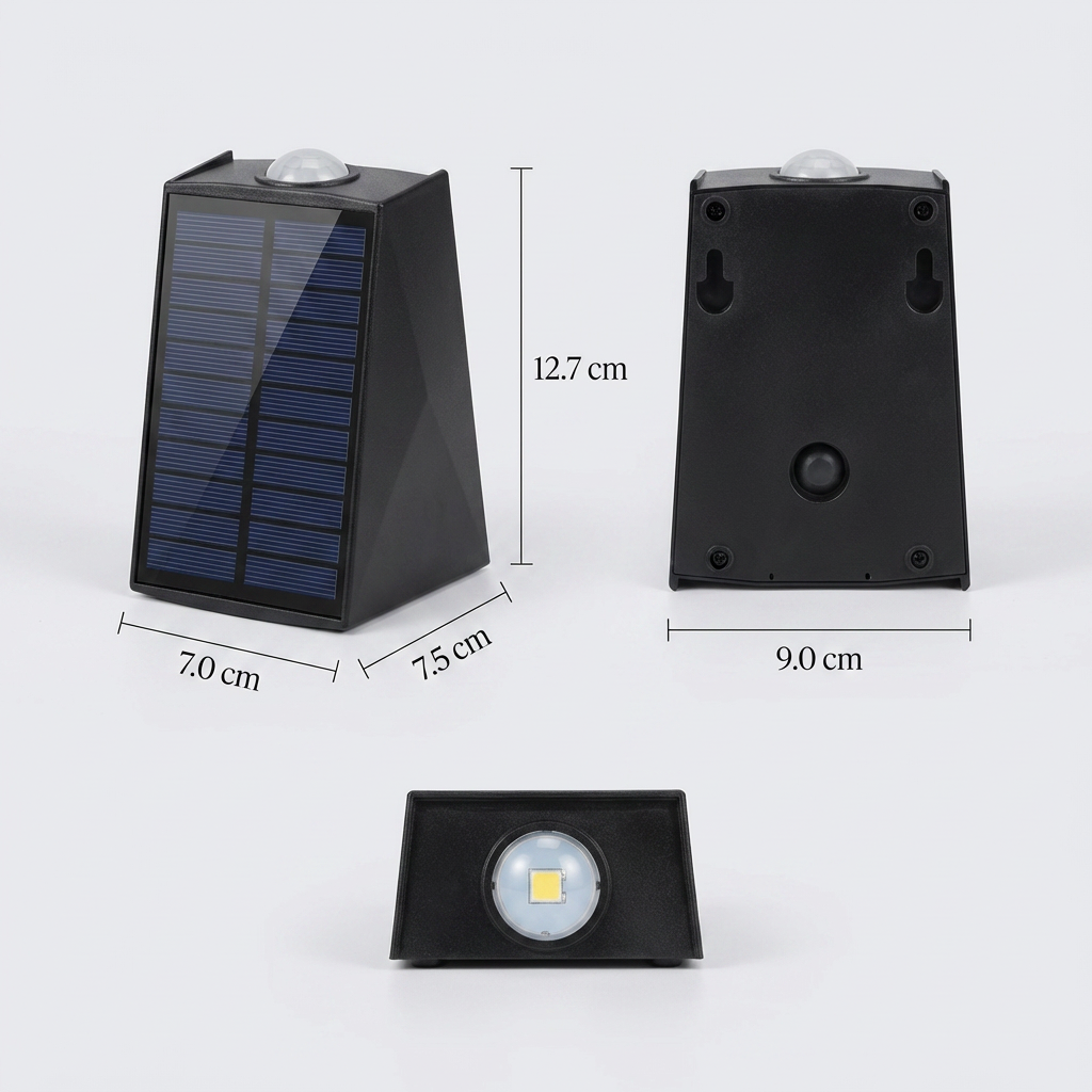 Modern Solar LED Up and Down Wall Light | 1-Light