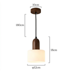 Bauhaus Glass Cylinder Pendant Light LED 1-Light