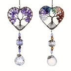 Crystal Tree of Life Suncatcher Rainbow Window Hanging Prism Sun Catcher Decor
