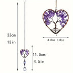 Crystal Tree of Life Suncatcher Rainbow Window Hanging Prism Sun Catcher Decor