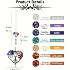 Crystal Tree of Life Suncatcher Rainbow Window Hanging Prism Sun Catcher Decor
