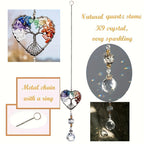 Crystal Tree of Life Suncatcher Rainbow Window Hanging Prism Sun Catcher Decor
