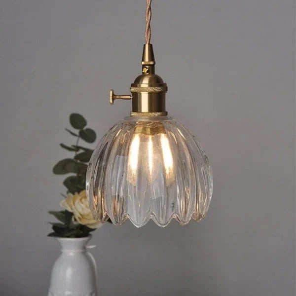 Japanese Glass Flower Pendant 1-Light