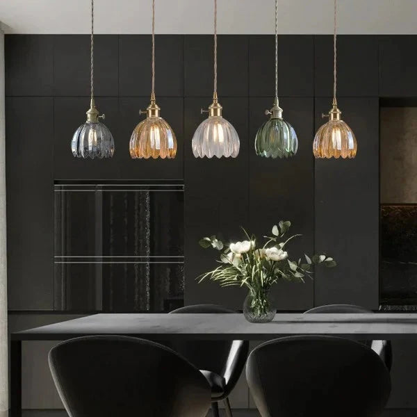 Japanese Glass Flower Pendant 1-Light