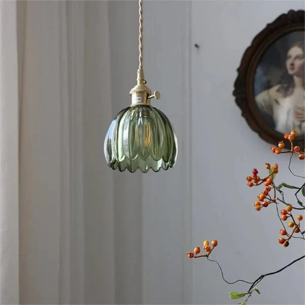 Japanese Glass Flower Pendant 1-Light