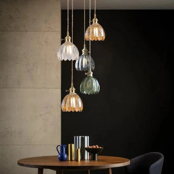 Japanese Glass Flower Pendant 1-Light