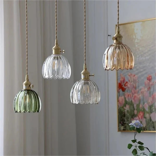Japanese Glass Flower Pendant 1-Light