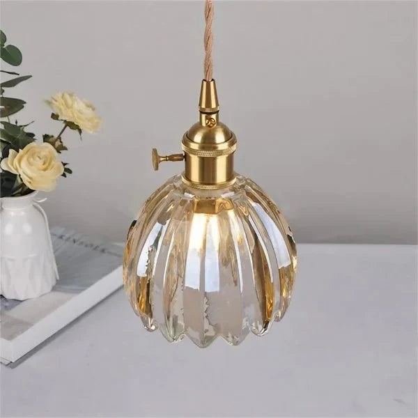 Japanese Glass Flower Pendant 1-Light