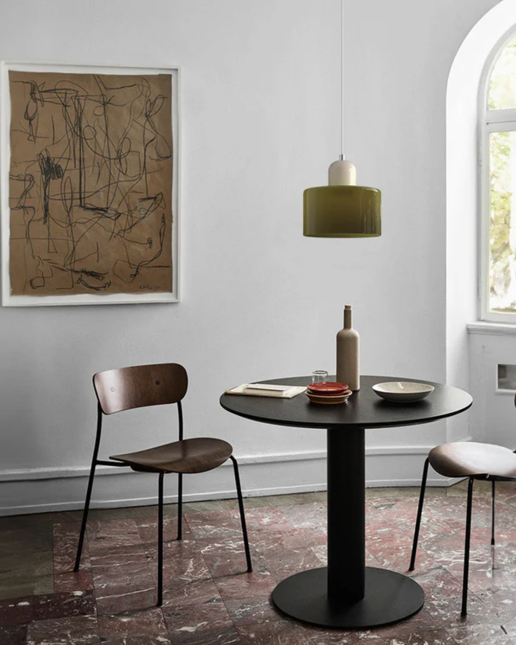 Modern Glass Cylinder Pendant 1-Light
