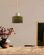 Modern Glass Cylinder Pendant 1-Light