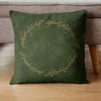 Elvish Ring Script Decorative Throw Pillow LOTR Inspired Home Decor