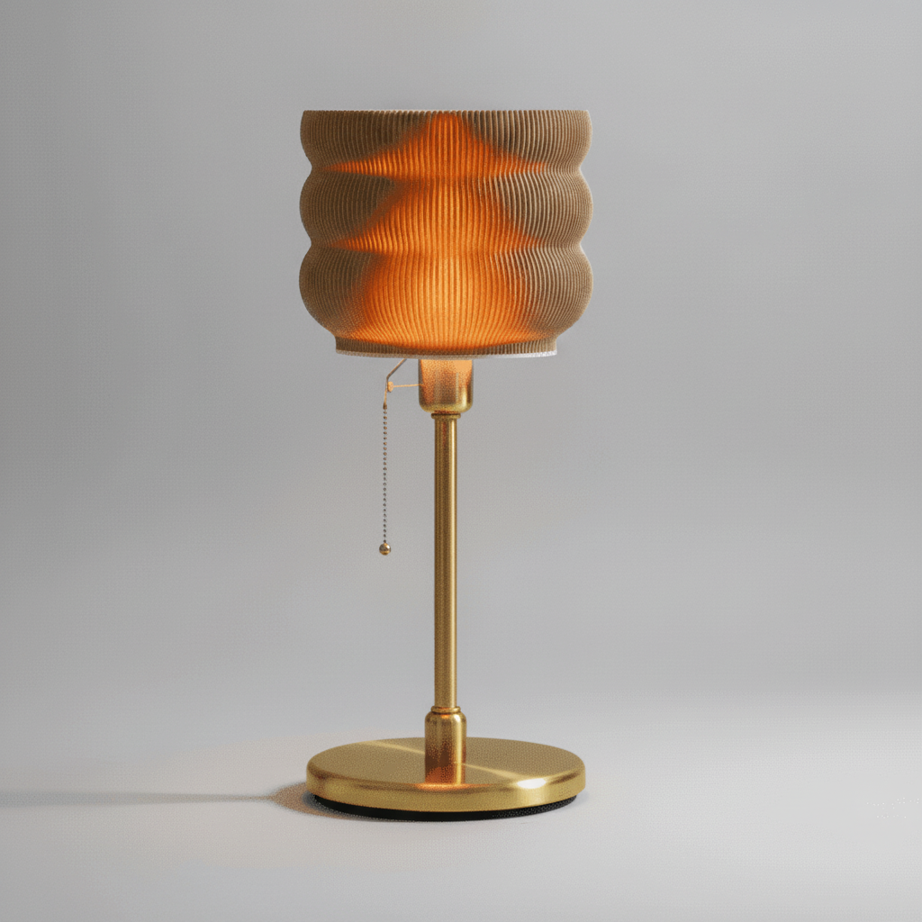 Big Brown and Wavy Bundle Ceramic Lamp and Vase Set Home Decor Glenbrookhome
