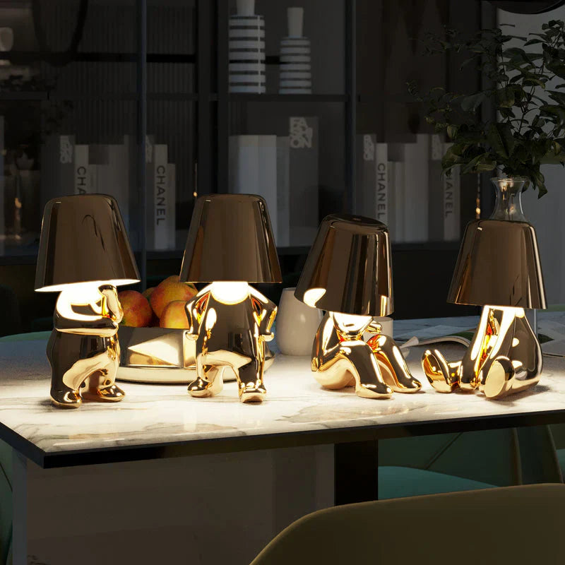 Mr. Moods Character Table Lamp – Novelty LED Night Light for Bedroom, Desk & Living Room