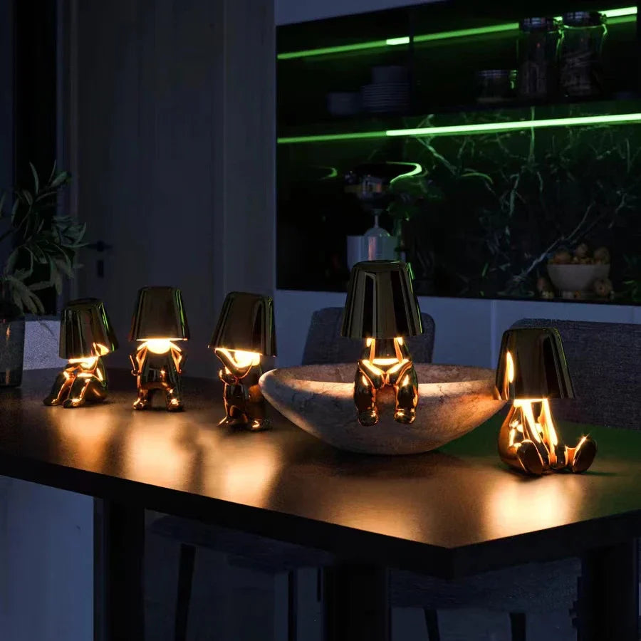 Mr. Moods Character Table Lamp – Novelty LED Night Light for Bedroom, Desk & Living Room