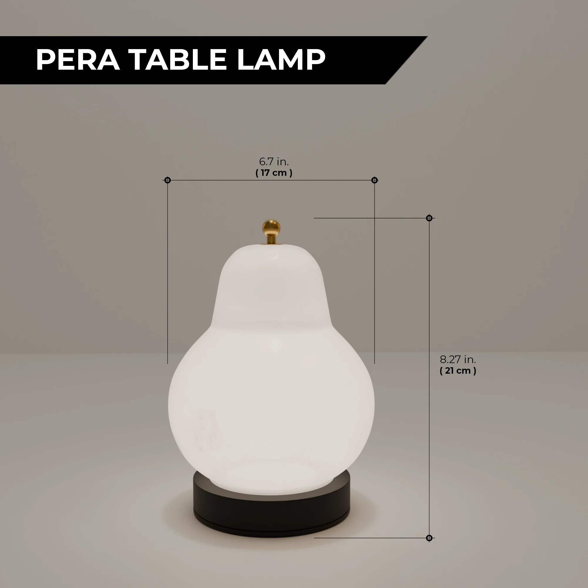 Pera Elegant Table Lamp Modern Indoor Ambient Home Accent Light