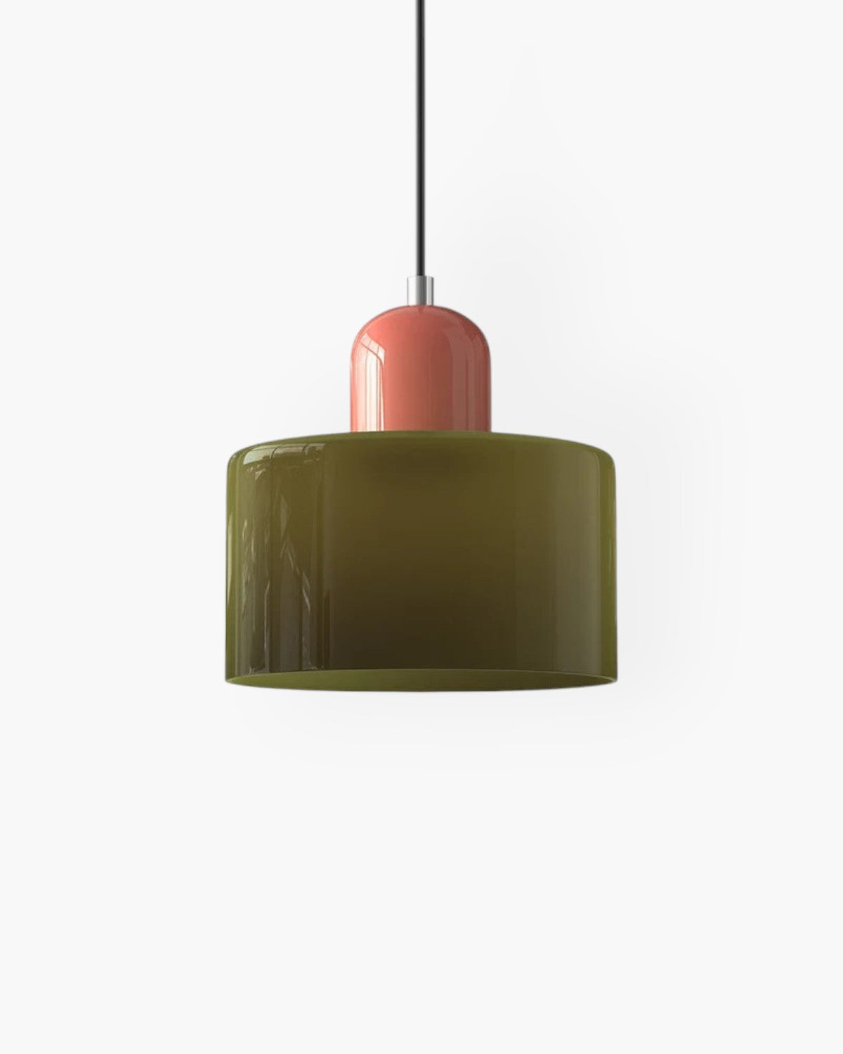 Modern Glass Cylinder Pendant 1-Light