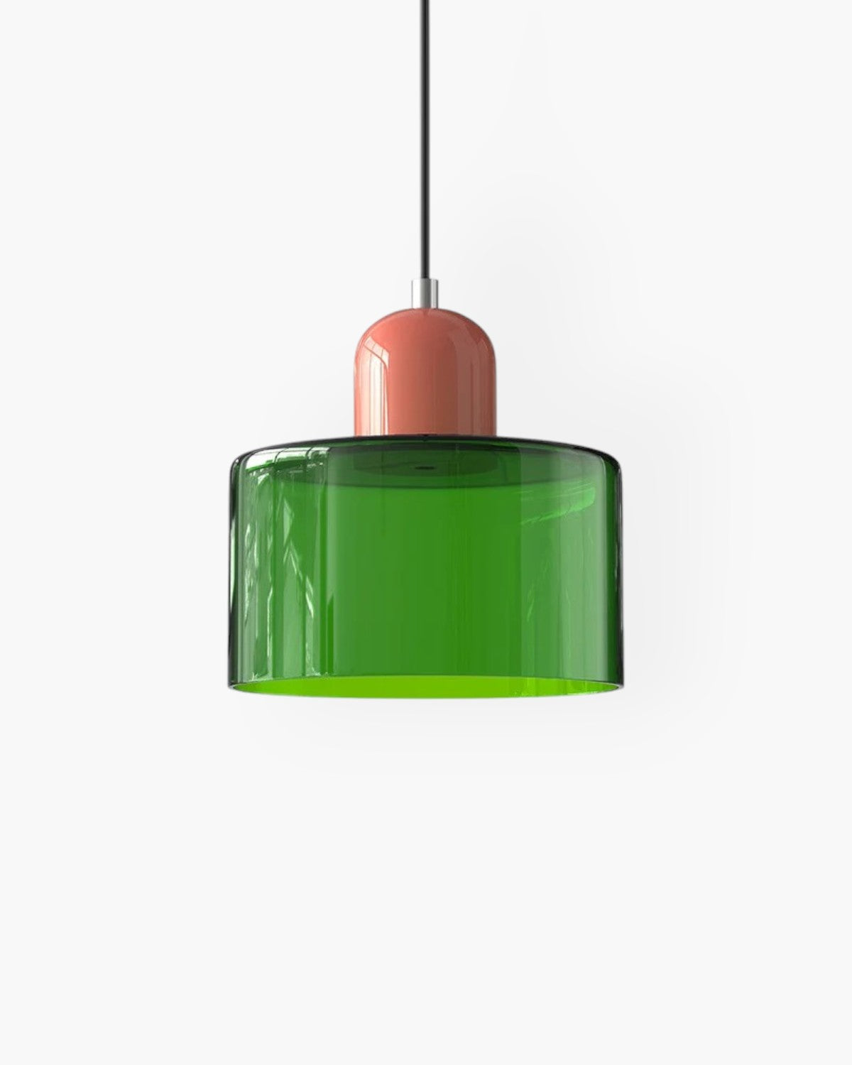 Modern Glass Cylinder Pendant 1-Light