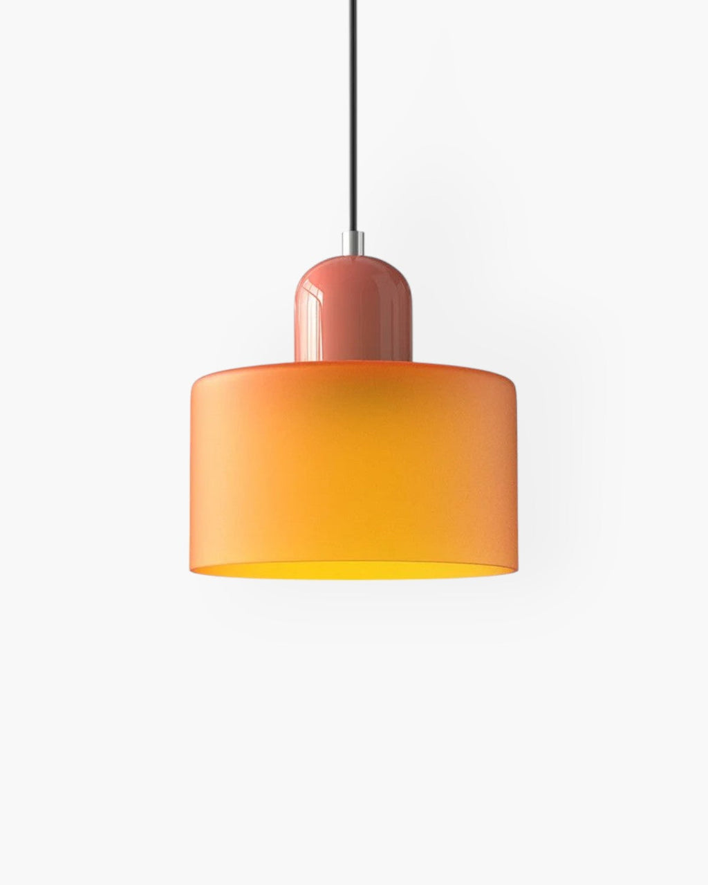 Modern Glass Cylinder Pendant 1-Light