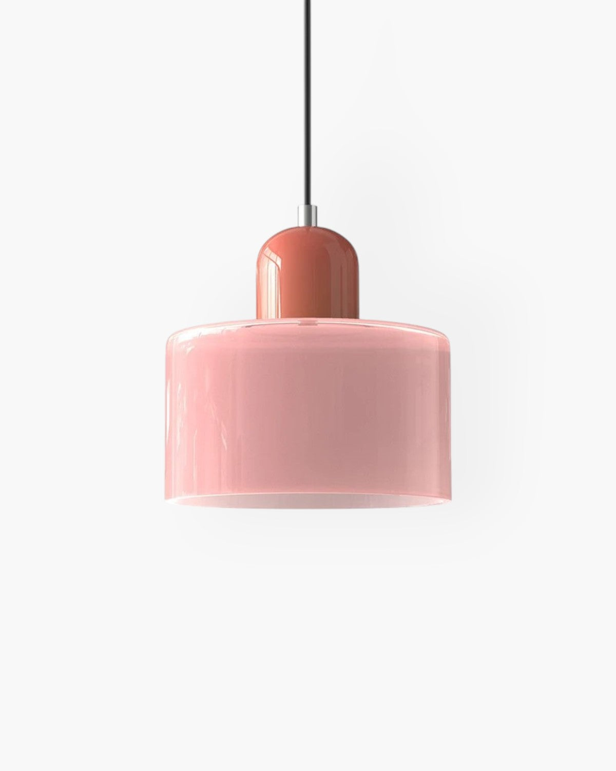 Modern Glass Cylinder Pendant 1-Light