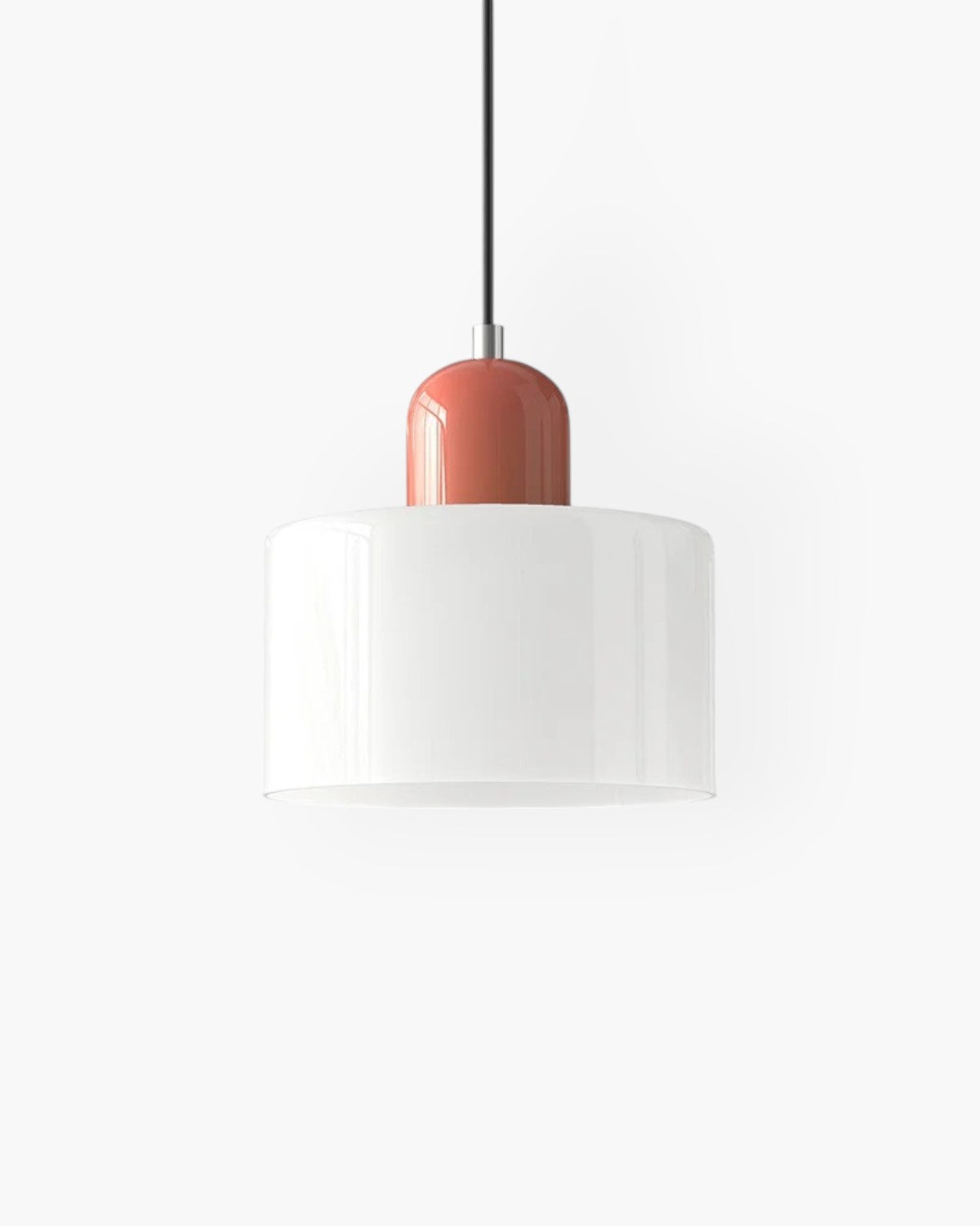 Modern Glass Cylinder Pendant 1-Light