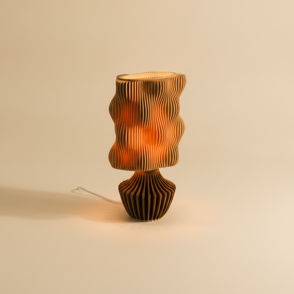 Mocha Table Lamp Brown LED Mushroom Bedside Light Decor Glenbrookhome
