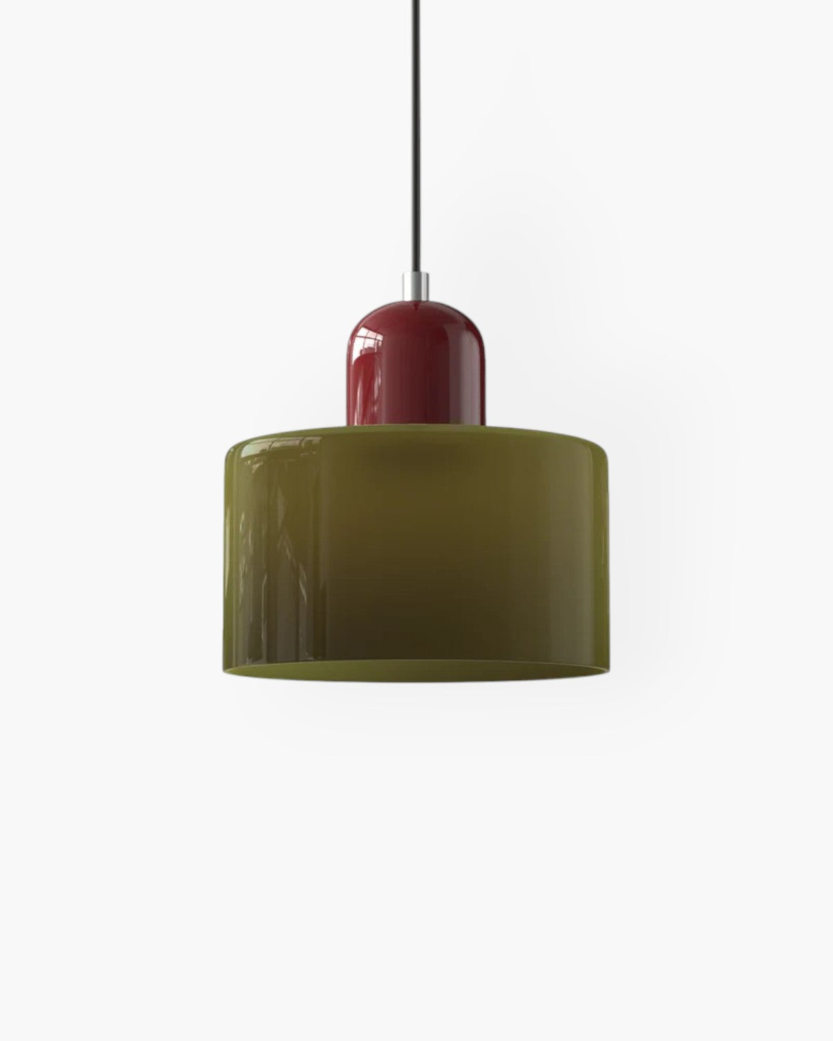 Modern Glass Cylinder Pendant 1-Light