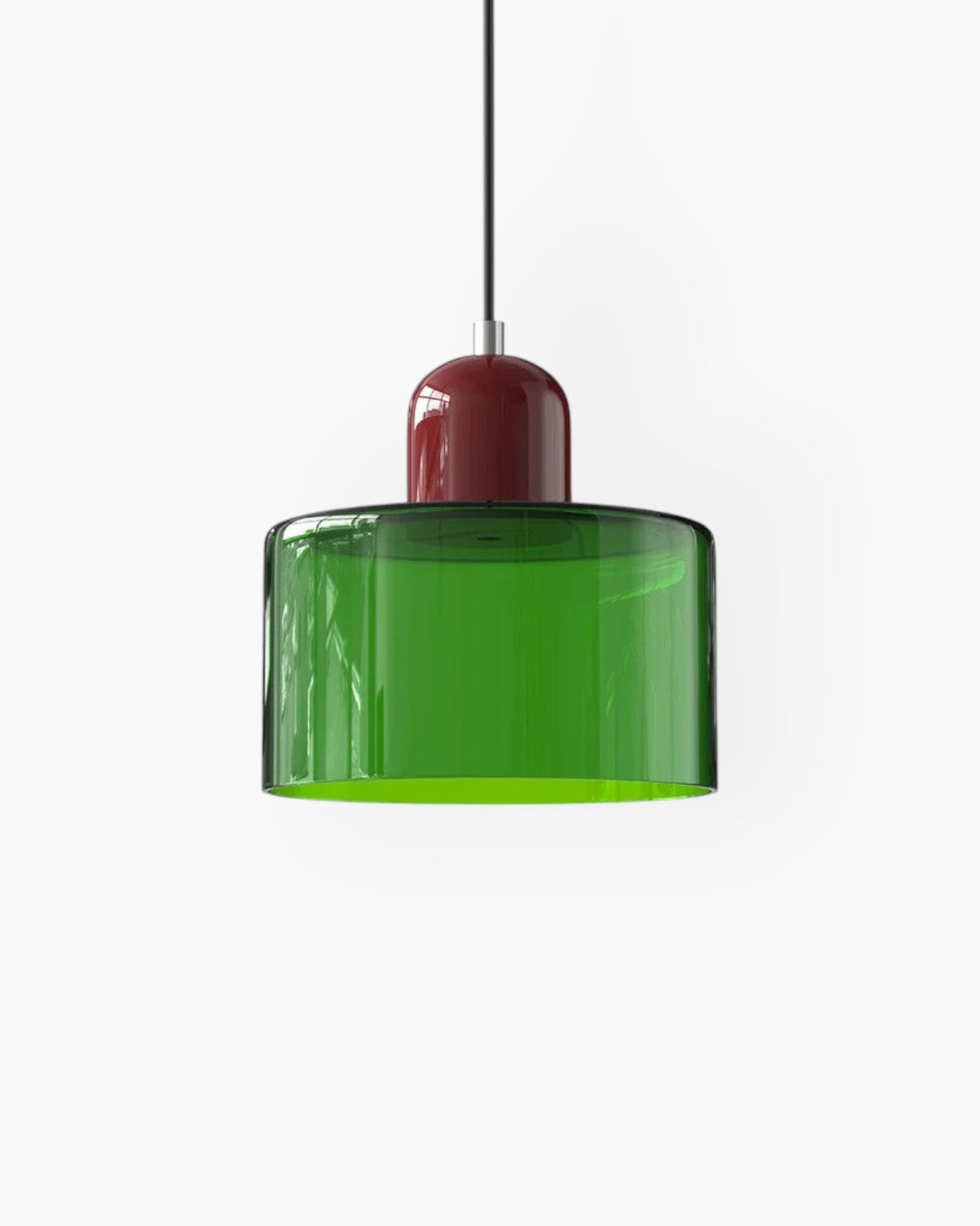 Modern Glass Cylinder Pendant 1-Light