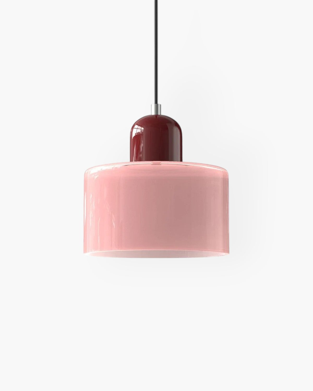 Modern Glass Cylinder Pendant 1-Light