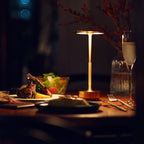 Modern Brass Cone LED Rechargeable Table Lamp 1-Light