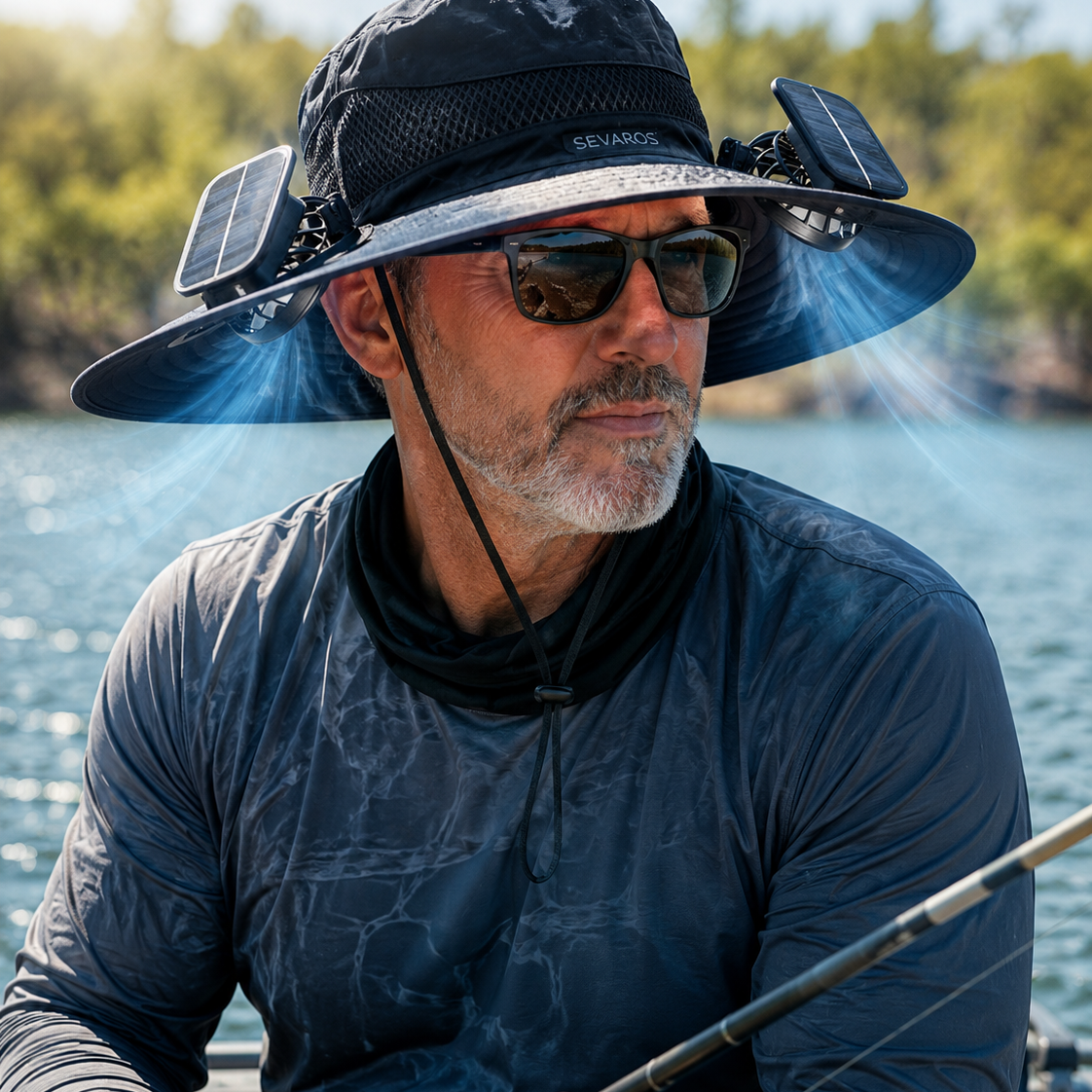 SolarBreeze Solar Powered Cooling Hat Dual Fan